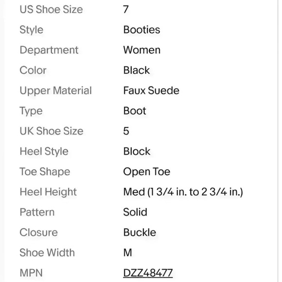 NEW KOI Footwear Megan Black Faux Suede Cross Front Peep Toe Shoe Boot NIB - Picture 7 of 7